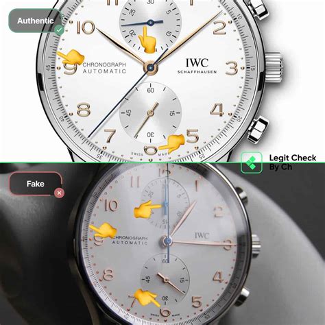 spot fake iwc portuguese|authentic iwc watch.